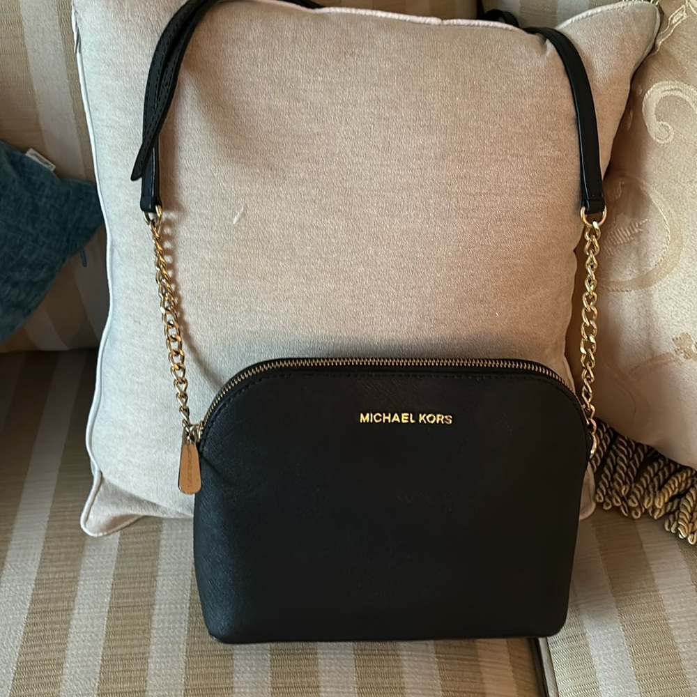 Michael Kors, black crossbody bag